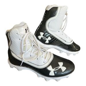 Under Amour Highlight Football Cleats. White/Black. Size: 7.5 Mens